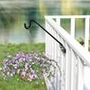 Heavy Duty Bird Feeder Pole Rotatable Planter Hook for Railing Multifunctional Swivel Planter and Feeder Hanger for Patio Garden