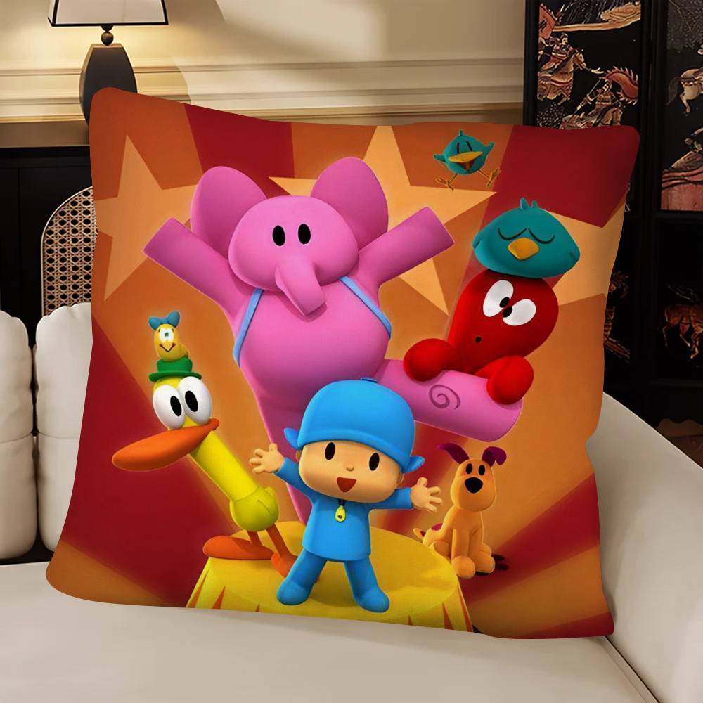 Cartoon PPocoyo Pillow Case Fashion Square Pillowcase Bedroom Sofa Room Ins Decoration Leisure