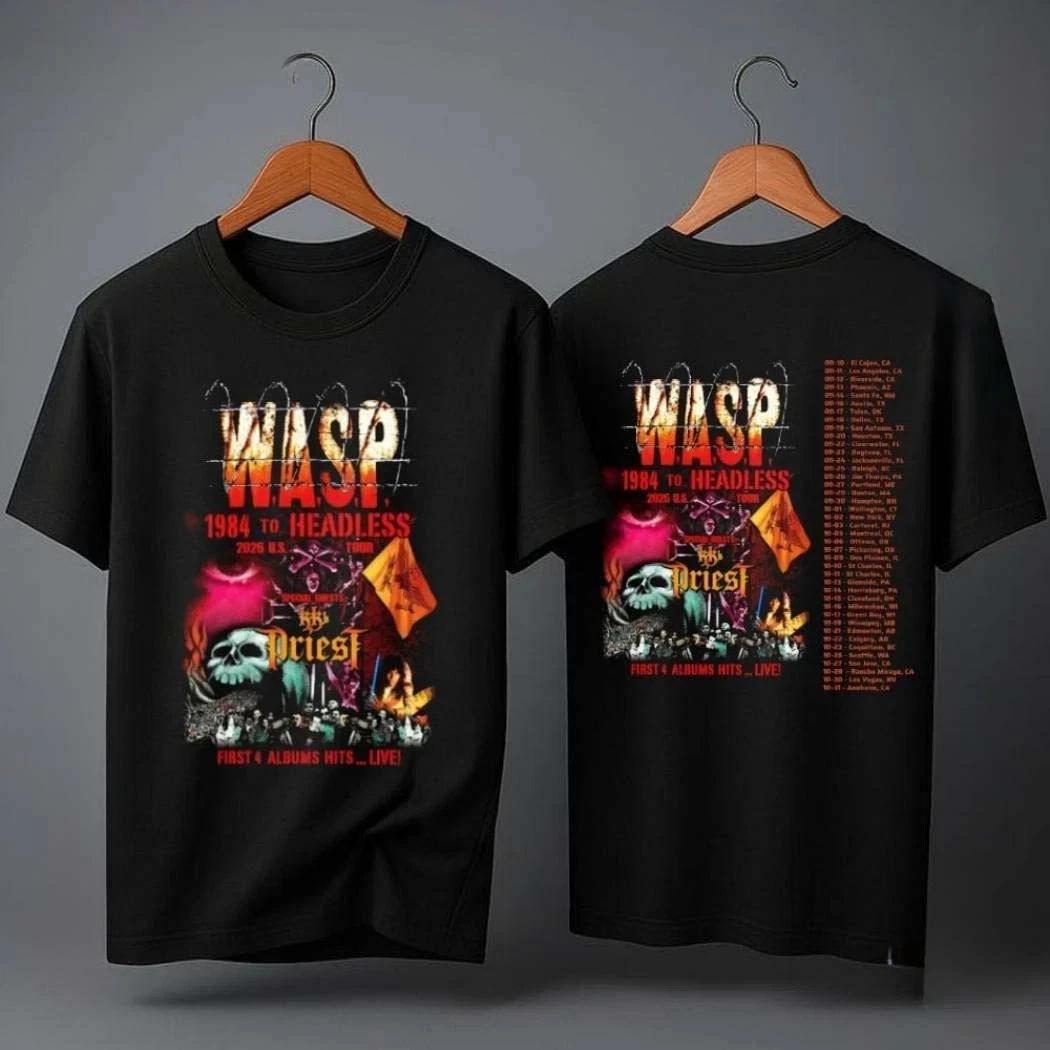 W.A.S.P. 1984 To Headless 2026 North America Tour T-shirt 2XL