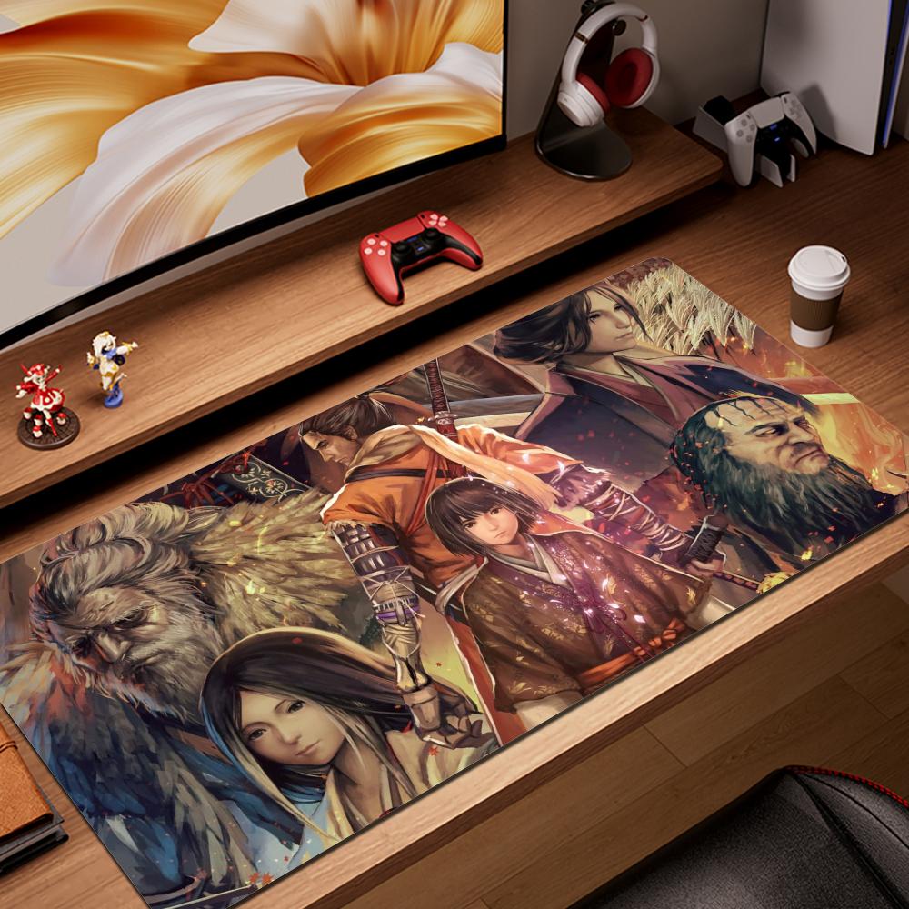 Shadows Die Twice Computermousepad Sekiro Gaming-Mauspad Groß 900x400 Mauspads Gamer XXL Teppich PC-Schreibtischmatte Tastaturteppich