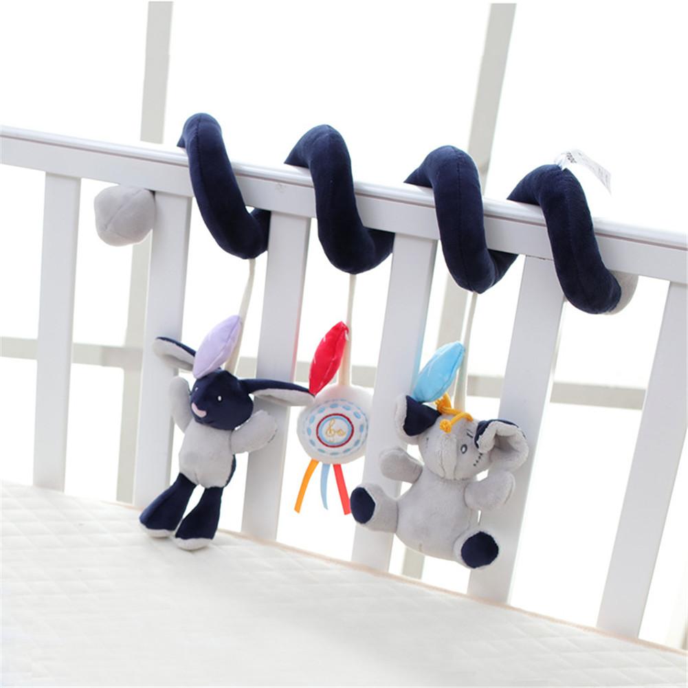 

Cute Elephant Rabbit Music Bed Twisting Cribs Hanging Toys for Intelligence Development Elephant