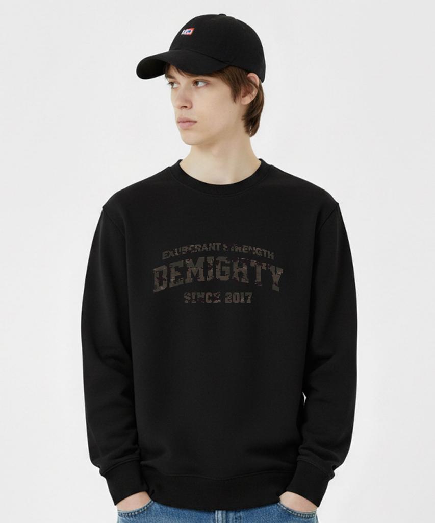 BEMIGHTY Camu Lettering Oversized Brushed Sweatshirt [Oatmeal]