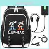 Fashionable Cuphead Backpack With Usb Charging Port For Mens Laptop Storage