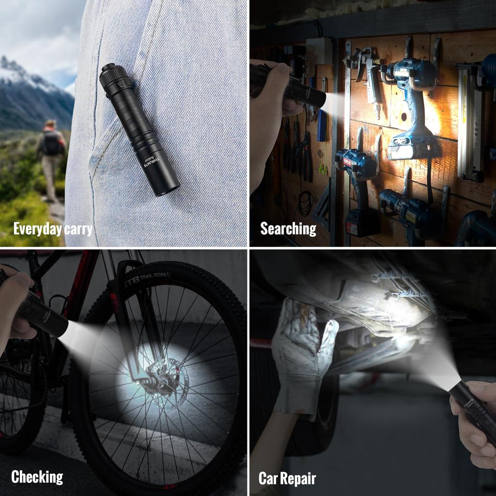 ThruNite SABER Compact and Lightweight EDC 659 Powerful Handheld Flashlight with Multiple Flashlight with IPX8 Ideal for Outdoor Night Disaster Crime