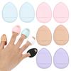 RIANZ 6 Pcs Finger Mini Makeup Puff Sponge Soft Beauty Makeup Blender for Foundation, Face Powder, Under Eye Setting, Concealer, Repair Cream, Co