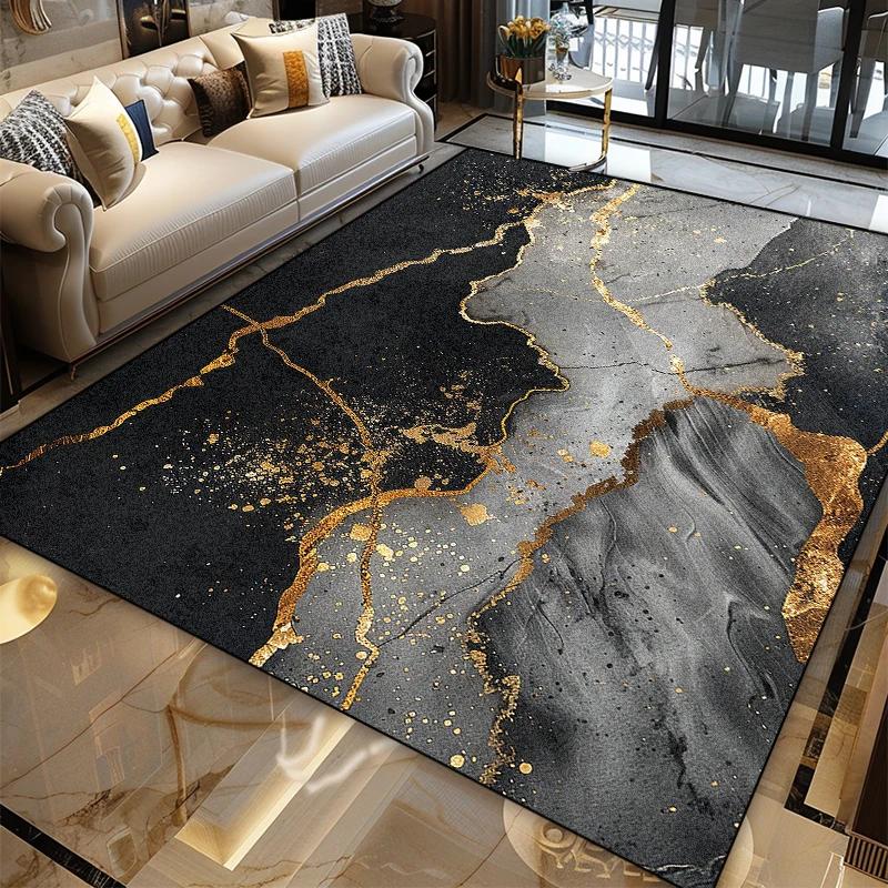 Nordic Marble Art Design Carpet Large Area Living Room Decoration Rug Non-slip Bedroom Lounge Rugs Washable Coffee Table Mat