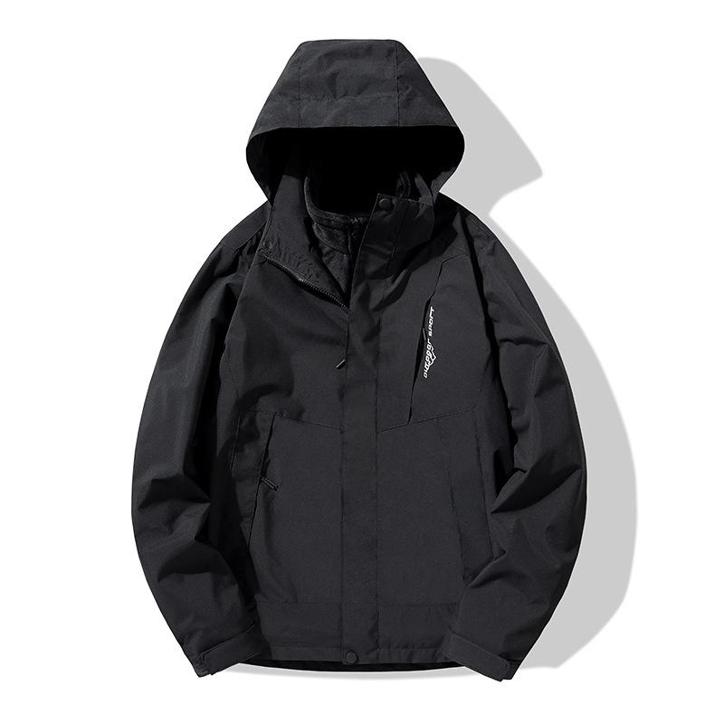Jacket Three-in-one Hole Silver Fox Velvet Liner Underarm Breathable Holes Outdoor Mountaineering Clothing Men's Windproof Jacket Jacket Women
