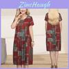 Anime Cartoon Print Polyester Aline Dress With Pockets For Casual Summer Wear