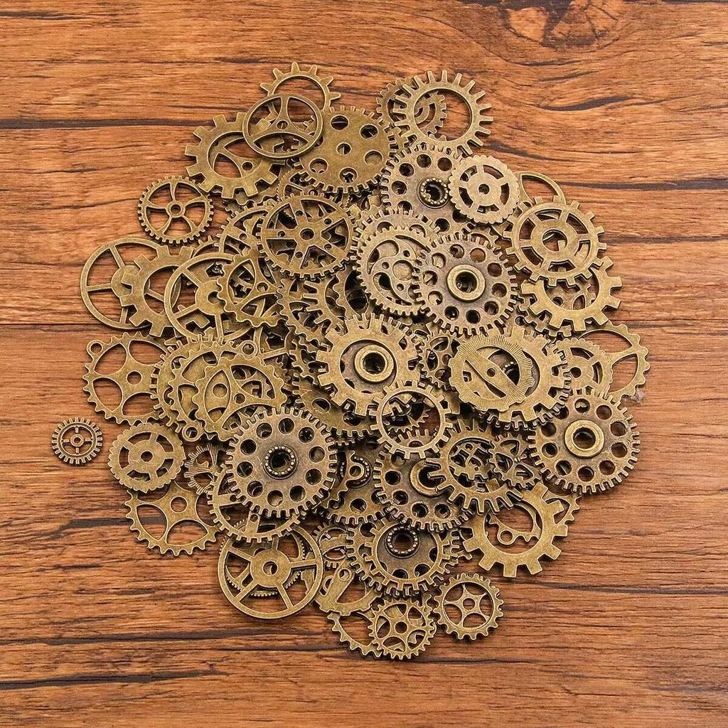 Steampunk Gears: Mixed Styles, 10 Colors, 10-25mm, DIY Jewelry Accessories