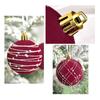 12Pcs Velvet Christmas Balls Decorative Plastic Ornaments Holiday Tree Decoration for Christmas Weddings Parties