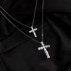2023 Women's Luxury Inlaid Diamond Cross Necklace Sweater Chain