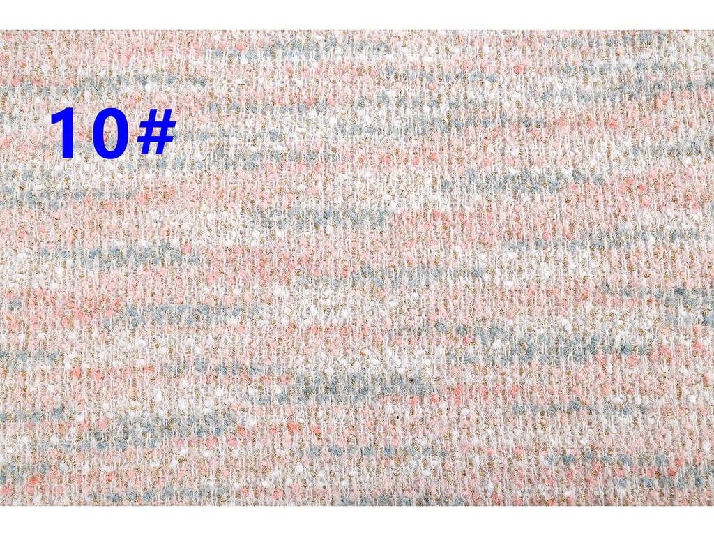 Thick Needle-Dyed Hydrangea Knit Fabric: 2024 Autumn/Winter Colorful Small Fragrance Style Fabric