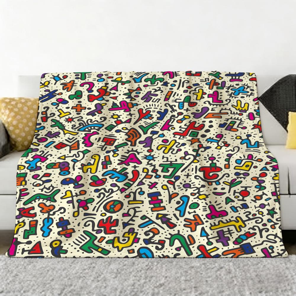 Artist K-Keith H-Haring Throw Soft Cozy Flannel Throw Blanket for Sofa Bedroom and More