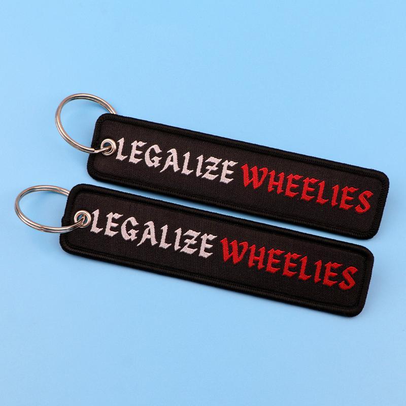 Spanish Embroidery Key Fobs Quotes Key Tags Keychain For Motorcycle Cars Key Holder Chaveiro Friends Gift