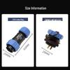 SP21 12-Pin Waterproof IP67 Aviation Plug Rear Nut Solder Connector