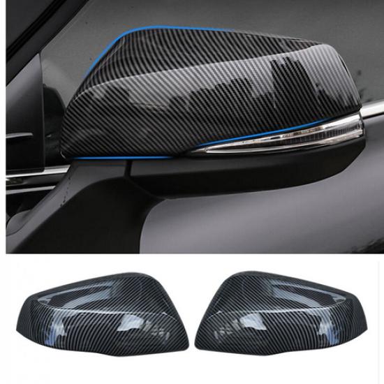 Carbon Fiber Rearview Mirror Cover 2pcs For Toyota Grand Highlander 2024 2025