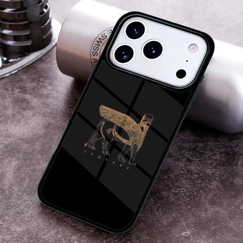 Lamassu Assyrian Mesopotamian Print Phone Case for iPhone 17 16 15 Pro Max Air 14 13 12 11 Plus Shockproof Capa Cover