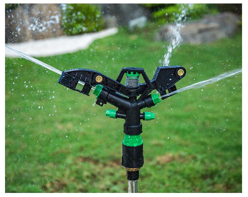 1" 360° Zinc Alloy Rotary Sprinkler for Irrigation in Lawns, Farmlands, and Gardens