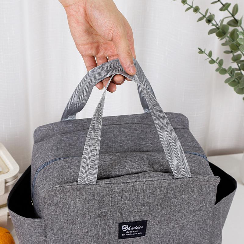 Portable Zipper Thermal Lunch Bags Insulated Freezer Bag Waterproof Large Capacity Cooler Lunch Box Outdoor Camping Picnic Bag