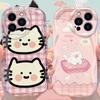 Phone Case Kawaii Cute Fat Cat For iPhone 17 16 16e 15 14 13 12 11 Pro Max Mini X XR XSMAX Air Plus 3D Wave Soft TPU Back Cover