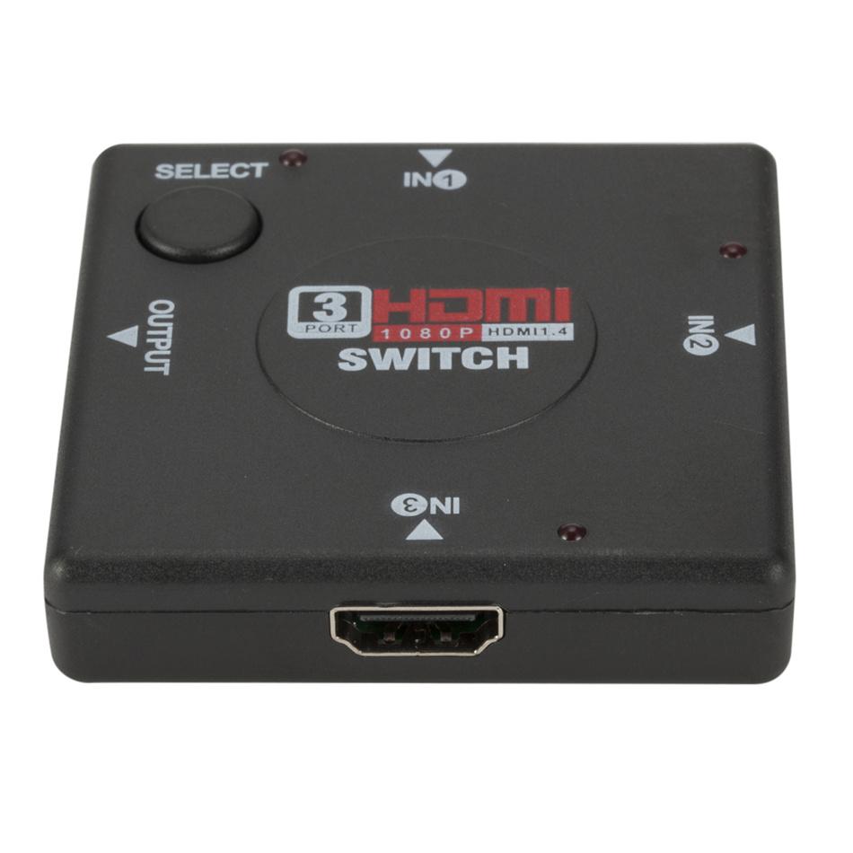 HDMI Switch 3 In 1 Out HDMI Switcher 3 Port Hub Box Auto Switch 3x1 1080p HD 3 In 1 Out HDMI Splitter HUB for HDTV XBOX360 PS3