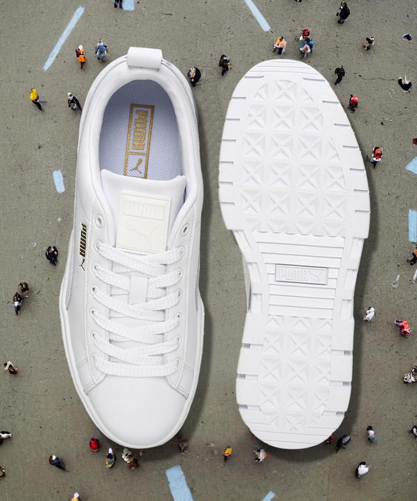 Puma Maize Classic Platform 2025 White Size cm Sneakers, 384209, Women's, Spring/Summer Colorway, (01), 23.0