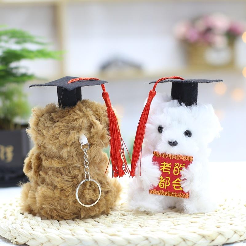 Creative Bag Hanging Decoration Keychain Pendant Holding Card Doctor Bear Small Pendant Bear Doll Plush Toy