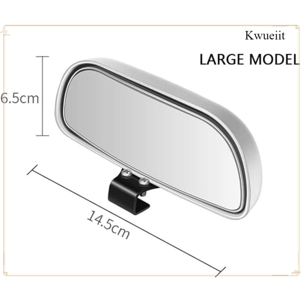 Kwueiit Car Blind Spot Mirror Universal Reverse Auxiliary Mirror, Adjustable Car Auxiliary Universal Wide Angle Mirror (Black)