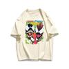 American Retro High Street Fashion Brand Shortsleeved Tshirt for Couples Summer Casual and Loose Unisexs Top