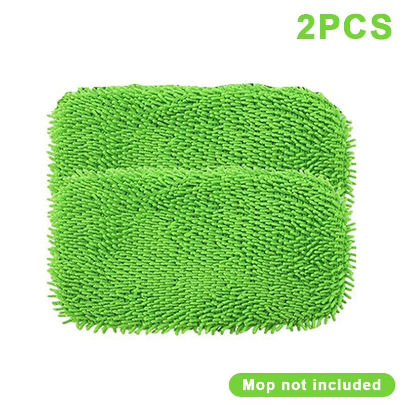 2Pcs Reusable Mop Pads With High Water Absorption And Ultra-Fine Fiber Cleaning Pads That Can Firmly Adhere To Most Standard Mop