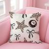 SStars plaid leopard print apples Cushion Cover Pillow Case Soft Friendly Fabric  Concealed Zipper