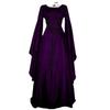 Women's Black Lace-Up Witch Costume for Stage Performance and Halloween Party