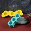 3 Hole Candle Holder Mold Flower Heart Candlestick Silicone Mould Concrete Resin Cast Molds for Wedding Valentines Day