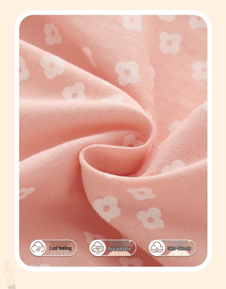 Modny letni dwuczęściowy strój dla dziewczynek - Krótki rękaw, okrągły dekolt, dla małych i średnich dzieci.