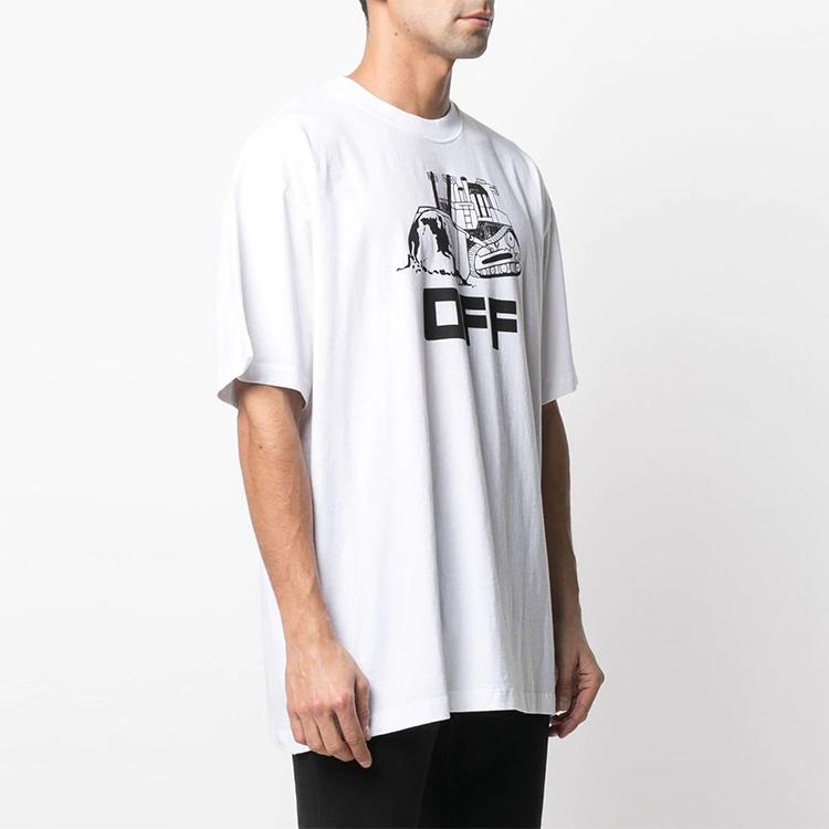 Off-White Excavator T-Shirt White Men Tops OMAA038R21JER0110110