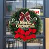 Christmas Flower Wreath Door Hanging Merry Christmas Home Christmas Decoration Holiday Pendant