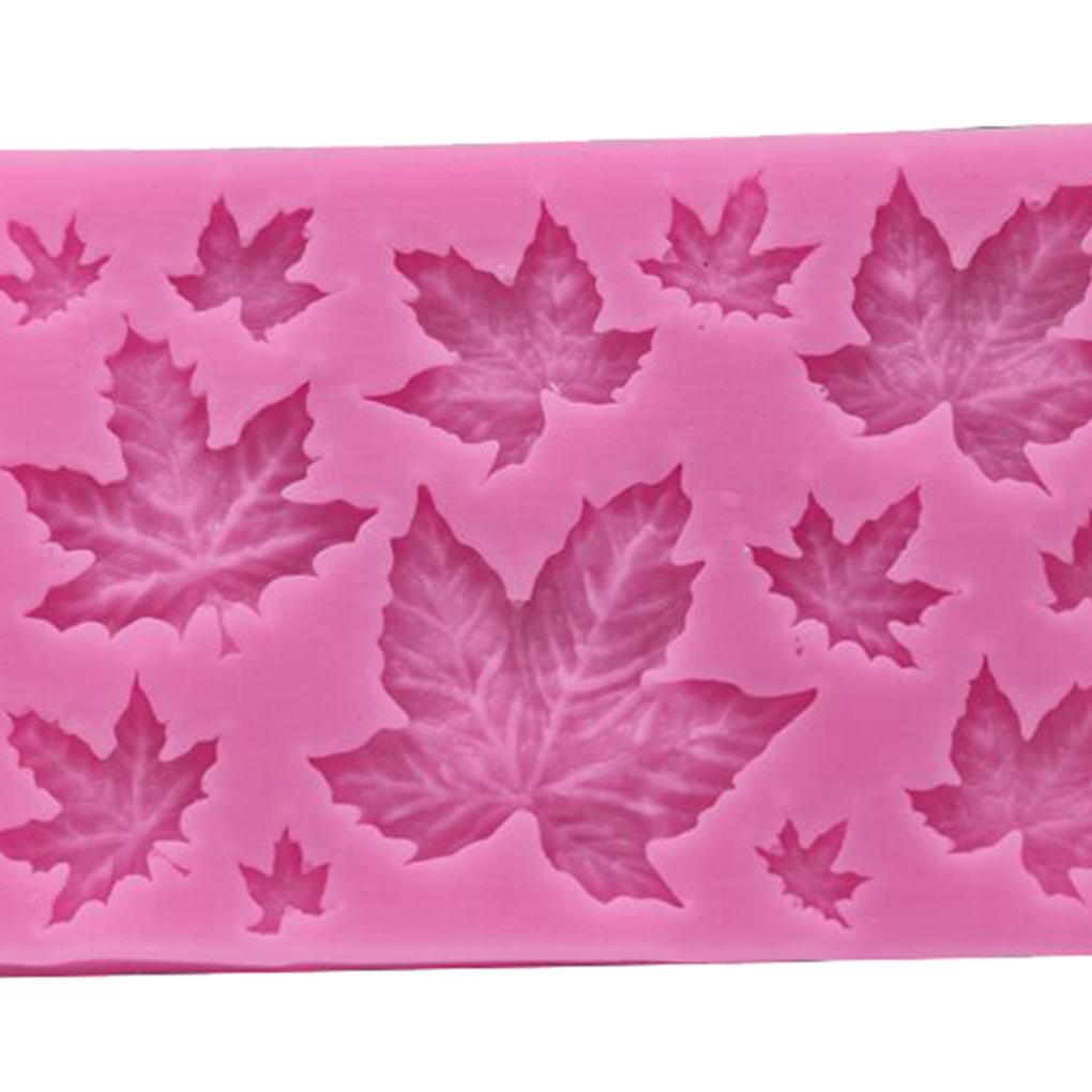 Leaf Fondant 3D Maple Leaf Rose Shaped Leaves DIY Cake Mold Cupcake Decoration Tool