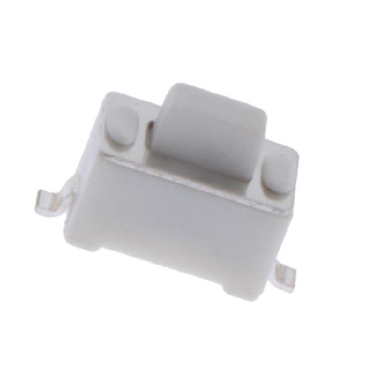 10Pcs Two Pin Patches Button Switches Tact Switches Push Button Replacement Self Resetting Type Microswitch White Button