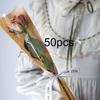 50 Pieces Flower Wrapping Bags Bouquet Bag Multifunctional Floral Packing Sleeves for