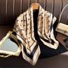 2025 New 90*90cm Fashion Scarves Women Shawl Print Silk Satin Hijab Bandana Luxury Brand Square Ladies Bandanna Foulard Muffler