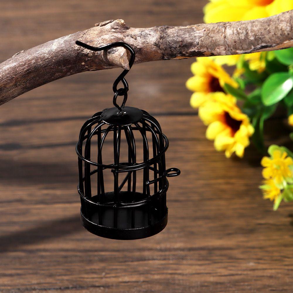 1 Pcs Bird Cage Diy Iron Metal Bird Cage Micro Landscape Hollow 1:6 1:12 Scale Doll House Desktop Small Decoration Household Decoration