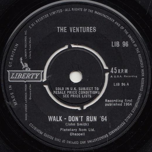 

7inch Record VENTURES - Walk- Don t Run 64 LIB96 Liberty 1964 UK Rock Used