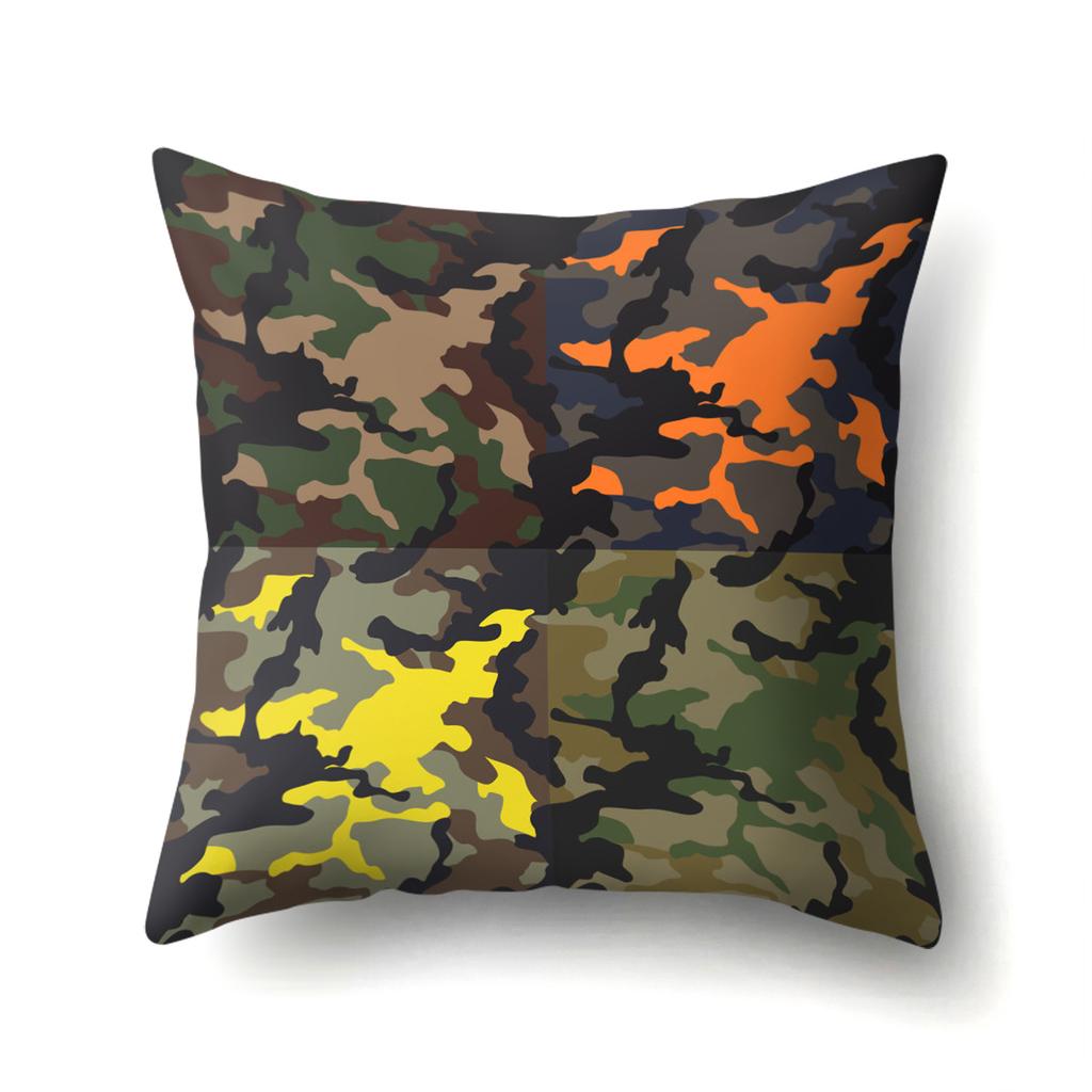 Kontorpute Putetrekk Fargerik Bølgete Kamuflasje Midjepute Kreativ Hjem Sofa Putetrekk