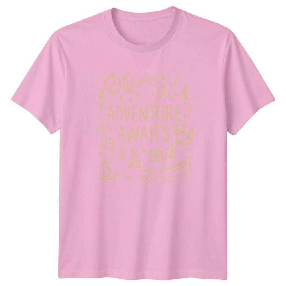 Adventure Awaits TShirt Hiking Camping Birthday Gift For Him And Her