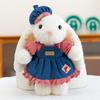 New dress bunny plush toy cartoon overalls long-eared rabbit doll soothing doll
