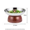 Elegant Stainless Steel Pedestal Serving Bowl for Snacks and Fruits