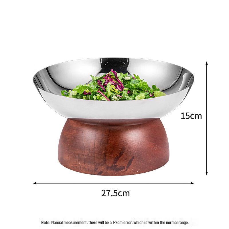 Elegant Stainless Steel Pedestal Serving Bowl for Snacks and Fruits