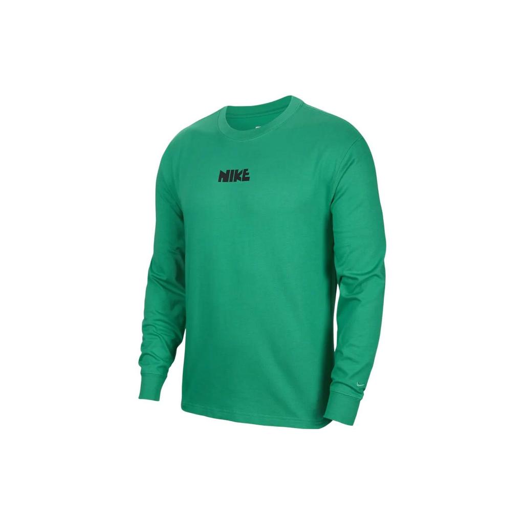 Nike T Shirts Men's Green Crew Neck Moderate Straight Fit FN0253-324