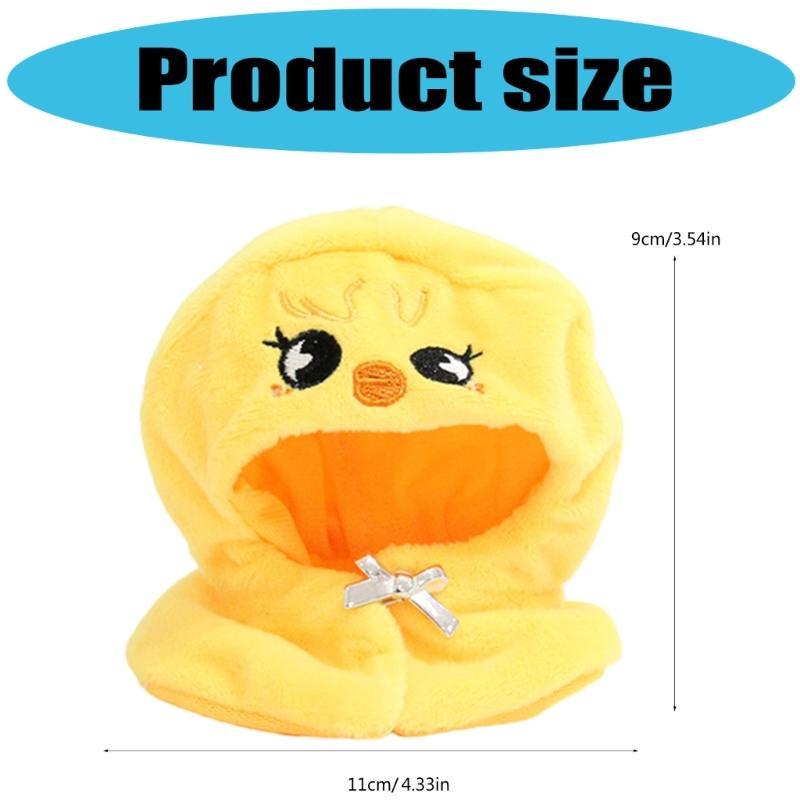 Soft Plush Dog Hooded Cloak For Kids Role Play Costume Accessory Thick PP Cotton Fill Doll Keychain Head Cover