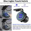 12/24V Fast Charger QC 3.0 Socket Dual USB Touch Switch Quick Charger Waterproof Vehicle Charging for Boat Van